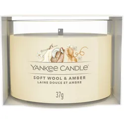 YANKEE CANDLE Glasvotivkerze SOFT WOOL & AMBER 37 g Duftkerze