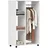 Homcom Kleiderschrank auf Rollen 80 x 40 x 128 cm Weiß