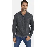 Jan Vanderstorm Strickjacke JAN VANDERSTORM "Strickjacke INGRABAN", Herren, Gr. XXL, grau (dunkelgrau melange), Obermaterial: 50% Baumwolle CO. 50% Polyacryl PAN., unifarben, normal, Strickjacken Strickjacke