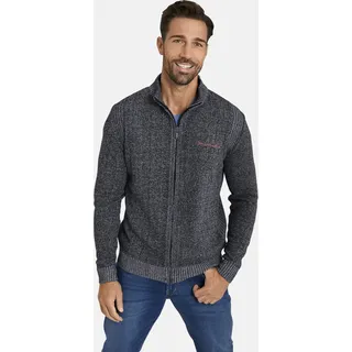 Jan Vanderstorm Strickjacke JAN VANDERSTORM "Strickjacke INGRABAN", Herren, Gr. XXL, grau (dunkelgrau melange), Obermaterial: 50% Baumwolle CO. 50% Polyacryl PAN., unifarben, normal, Strickjacken Strickjacke