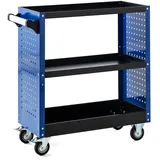 Tech-Craft Werkzeugrollwagen mit Seitenwänden & 3 Ablagen 80x 42x 80 cm blau