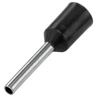 TRU Components 1091287 Aderendhülse 1.5 mm2 Teilisoliert Schwarz 100