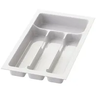 Sossai® Besteckeinsatz Besteckkasten für Schubladen 30-90cm in Weiß, 23x43cm,
