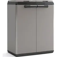 KETER Split Basic Recyclingschrank, Abfalleimer, Grau