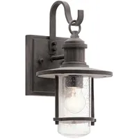 Elstead Lighting Außenleuchte Wandlampe Laterne ALU Glas H 31,7