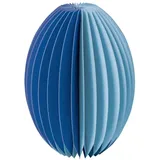 REMEMBER Papiervase Yuki blue Ø 2-farbige Vase mit Glaszylinder – 25cm, ø 18 cm