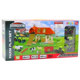 LeanToys Bauernhof mit Traktoren und Tieren 42el