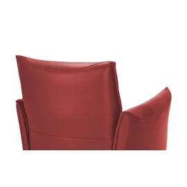KOINOR Fernsehsessel Vineto Leder 78 x 87 x 79 cm Rot drehbar