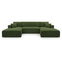 Wohnlandschaft Sofa Ecksofa U-form XXL PULA-U Schlafsofa Cord Bettkasten - 10 Stk