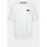 Lacoste Loose Fit T-Shirt mit Label-Stitching, Weiss, XL