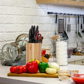 Relaxdays Messerblock braun, 1 St.