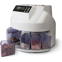 Safescan 1250 EUR Münzzähler, der gemischte EUR-Münzen schnell zählt und sortiert - Münzsortierer, sortiert Münzen nach Stückelung - Geldzählmaschine für das Zählen von Münzen