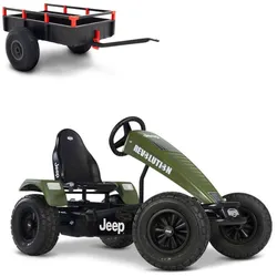 BERG Gokart XL Jeep Revolution BFR olivegrün mit Anhänger
