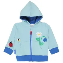 Toby Tiger Sweatjacke mit Marienkäfer Applikation in blau | Gr.: 80