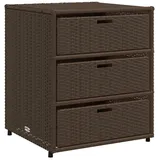 vidaXL Gartenschrank Braun 55x59x69 cm Poly Rattan
