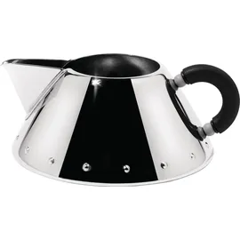 Alessi Rahmkännchen aus Edelstahl mit Griff aus PA, schwarz