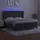 vidaXL Boxspringbett mit Matratze & LED Dunkelgrau 160x200 cm Samt