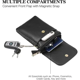 luxuskollektion Damenhandtasche Crossbody Schultertasche Retro-schwarz