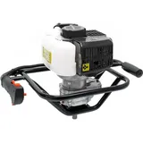 Wiltec Erdlochbohrer 1,4 kW 1,9 Ps 52ccm Benzinmotor, Erdbohrer mit 2 Takt Motor, Pfahlbohrer Motorerdbohrer für saubere Bohrungen