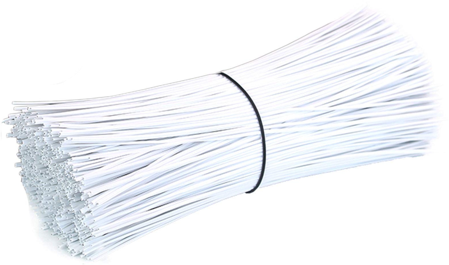 MHUI Plastic Twist Ties Kabelbinder Bag Ties 500 STK. Geeignet Zum Befestigen Von Beuteln, Kabeln, Organisieren Von Drähten, Gartenlänge 30 cm,White 30cm,Round Mouth