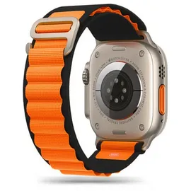 techprotect Tech-Protect Nylon Pro Armband für Apple Watch 4 / 5 / 6 / 7 / 8 / 9 / SE Ultra 1 / 2 (42/44/45/49 mm) Schwarz Orange