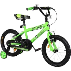 Actionbikes Kinderfahrrad Zombie 16 Zoll, V-Brake-Bremsen, höhenverstellbar, Stützräder, Reflektoren