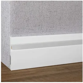 PROVISTON Licht Sockelleiste 15 x 100 x 2000 mm Moderne Lichtleiste Eckiges Profil Hochwertige LED Fußleiste Kunststoff Weiß Wasserfest, Robust und Langlebig