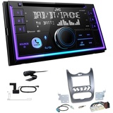 JVC 2-DIN MP3 Autoradio Bluetooth DAB+ für Dacia Duster 2010-2013 grau