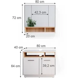 Vicco Badmöbel-Set Beatrice 2 Teile