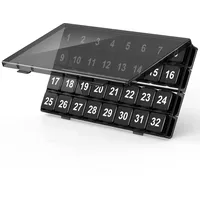 Tablettenbox Monat für 30 Tage, Pillendose 30 Fächer, Tragbarer Monatliche Medikamentendose, Aufbewahrungsbox, Medikamenten-Dosen mit Deckel für tägliche Medizin, Vitamine, Reise - Einmal am Tag
