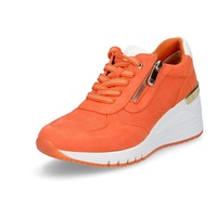 Marco Tozzi Damen Wedge Sneaker mit Reißverschluss Vegan, Orange (Carrot Comb), 42 EU - 42 EU