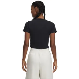 Under Armour Rival Rib Baby Tee Trainingsshirt Damen 001 - black/white M