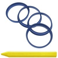4X Zentrierringe 65,1 x 60,1 mm Blau Felgen Ringe + 1x Reifen Kreide Fett Stift