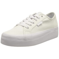 DC Shoes Damen Manual Sneaker, White/White, 37 EU