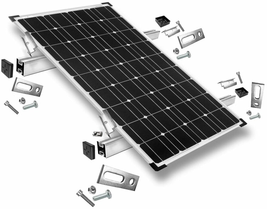 Befestigungskit mit Stockschrauben für Schrägdachmontage Solarpanele Rahmenhöhe 35mm | 5 | 35mm