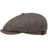 Stetson Hatteras Schirmmütze Fischgrat Harris Tweed Made in EU Herren anthrazit-beige 61 cm - 61