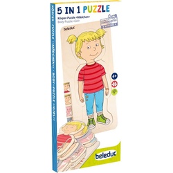 beleduc Konturenpuzzle Körper Lagen Puzzle - Mädchen, 29 Puzzleteile bunt
