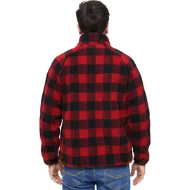 Brandit Textil Teddy Jacke Red / Black XL