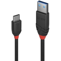 Lindy USB 3.1 Kabel, USB-C [Stecker] auf USB-A [Stecker], 0.5m (36915)