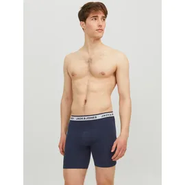 JACK & JONES Solid Boxershorts 3 Einheiten Light Grey Melange / Pack White Navy Blazer M