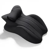 WDKXCN Sex Kissen Für Die Paare, Memory Foam Keilkissen, Weiches Keilkissen, Multifunktionskissen für Intimacy Support, für Wirbelsäule und Rücken zum Paare Frauen, Schwarz