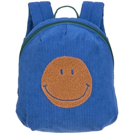 Lässig Kleiner Kinderrucksack für Kita Kindertasche Krippenrucksack mit Brustgurt, 20 x 9.5 x 24 cm, 3,5 L/Tiny Backpack Cord Little Gang Smile blue