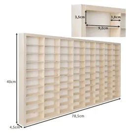 Kruzzel Sammlervitrine 78,5 x 40 x 4,5 cm Beige