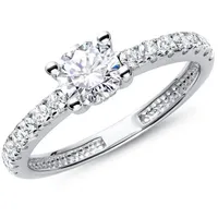 JEWLIX Verlobungsring Hochwertiger JEWLIX Verlobungsring aus 925 Silber mit Zirkonia VR0025 53