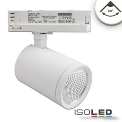 ISOLED LED 3-Phasen Schienenstrahler, 35W 4000K 3500lm 60°, CRI90, drehbar, neigbar, Weiß matt ISO-115132