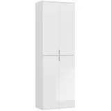 VCM ProjektX Kleiderschrank 4 Türen weiß.