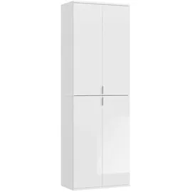 VCM ProjektX Kleiderschrank 4 Türen weiß.