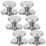 6 Stück Topfdeckelgriff, Ersatzgriff Für Deckel Kochtopf Ersatzteile Universal Pan Lid Cover Knöpfe Topfgriffe Ersatz (Silber)