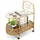 Costway Beistelltisch Gold Glas 60 x 40 x 76 cm
