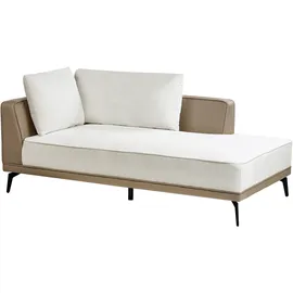 Beliani Ecksofa Cremeweiß 3-Sitzer Linksseitig